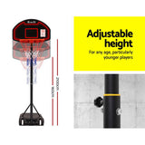 Everfit 2.1M Basketball Hoop Stand System Adjustable Portable Pro Kids Black - 45-Degree Angle
