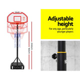 Everfit 2.1M Basketball Hoop Stand System Adjustable Portable Pro Kids White - 45-Degree Angle