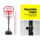 Everfit 2.1M Basketball Hoop Stand System Adjustable Portable Pro Kids White - 45-Degree Angle