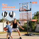 Everfit Portable Basketball Hoop Adjustable Pool Goal System Backyard 1.05M-2.1M - Top-Down View