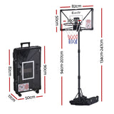 Everfit Portable Basketball Hoop System Adjustable Full Foldable Stand 2.07m - Front View