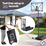 Everfit Portable Basketball Hoop System Adjustable Full Foldable Stand 2.07m - Top-Down View