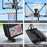 Everfit Portable Basketball Hoop System Adjustable Full Foldable Stand 2.07m - Close-Up Angle