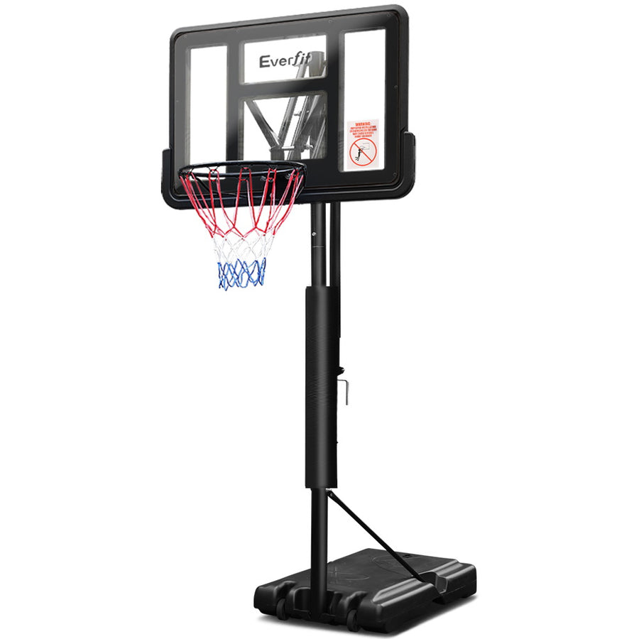 Everfit portable basketball hoop stand with adjustable height, black, image 8