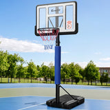 Everfit 3.05M Basketball Hoop Stand System Adjustable Height Portable Pro Blue - Low Angle
