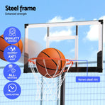 Everfit portable basketball hoop stand with PET backboard and wheels, fillable PE base