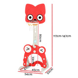 Keezi Kids Basketball Hoop Stand Adjustable 5-in-1 Sports Center Toys Set Red - Front View