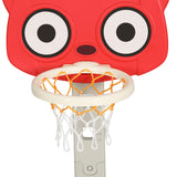 Keezi Kids Basketball Hoop Stand Adjustable 5-in-1 Sports Center Toys Set Red - Side View