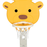 Keezi Kids Basketball Hoop Stand Adjustable 5-in-1 Sports Center Toys Set Yellow - Side View