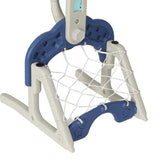 Keezi Kids Basketball Hoop Stand Adjustable 6-in-1 Sports Center Toys Set Blue - Top-Down View