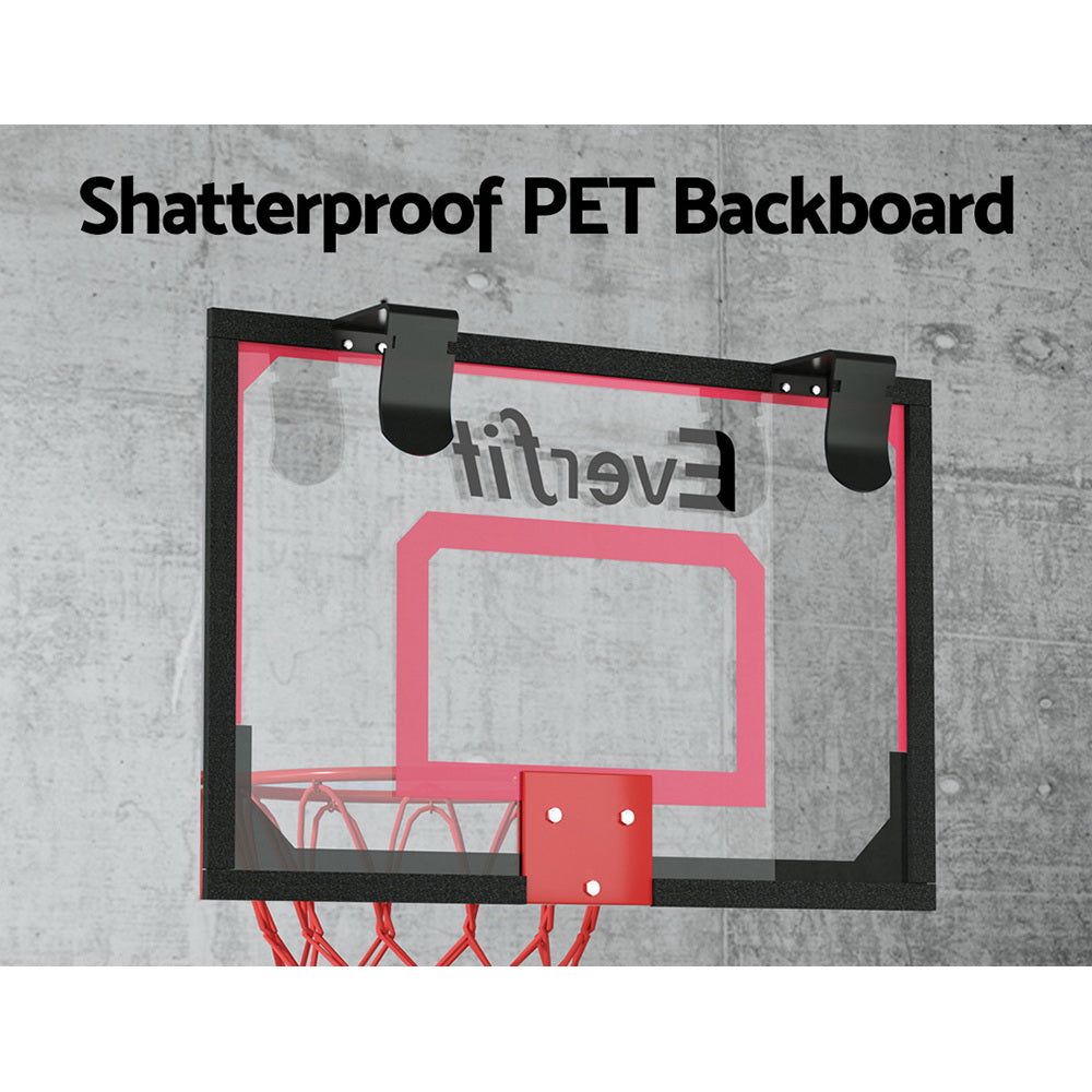 Everfit 23 Mini Basketball Hoop Backboard Door Wall Mounted Sports Kids Red