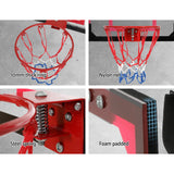 Everfit 23 Mini Basketball Hoop Backboard Door Wall Mounted Sports Kids Red
