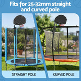 Everfit Kids Basketball Hoop with Ball and Pump Fit for Trampoline 25mm-32mm Poles Black - Top-Down View