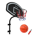 Everfit Kids Basketball Hoop with Ball and Pump Fit for Trampoline 25mm-32mm Poles Black - Low Angle