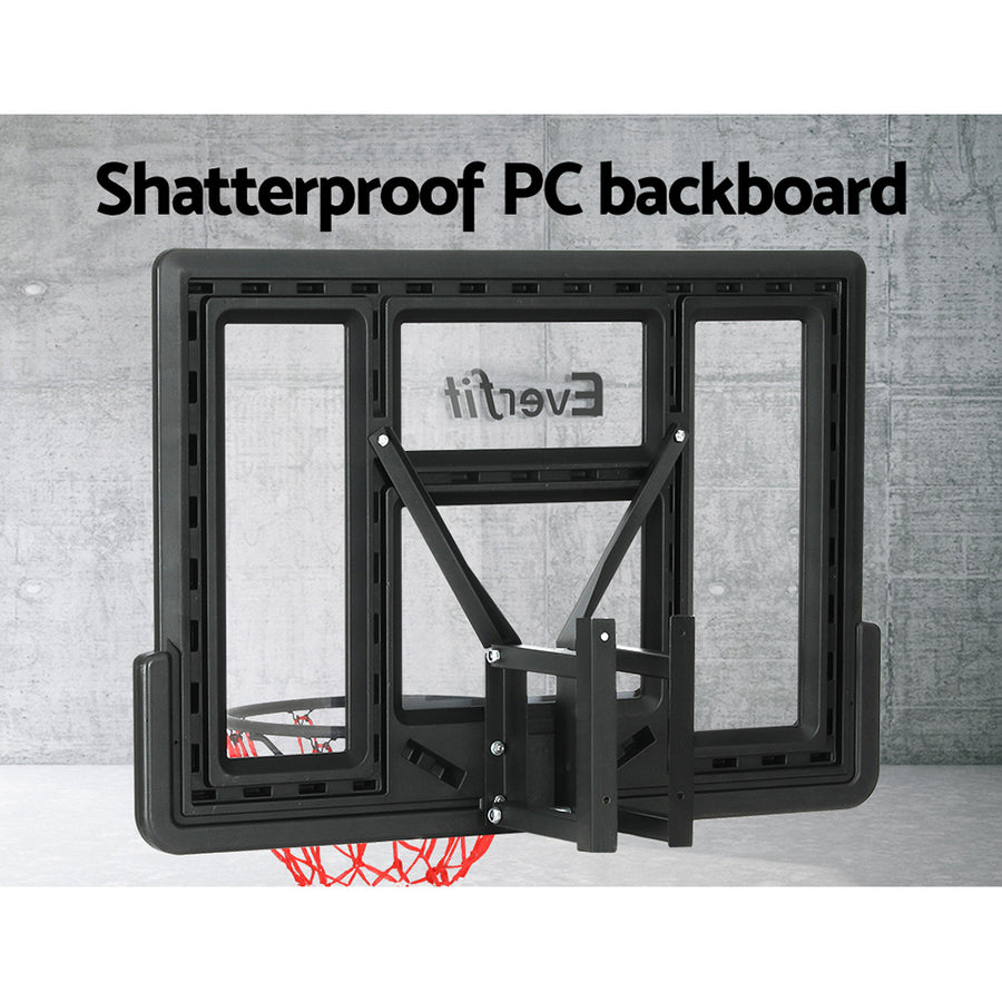 Everfit 45" Basketball Hoop Backboard Wall Mounted Ring Net Sports Pro System, image 5