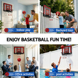 Everfit Mini Basketball Hoop Over Door Indoor LED Scoreboard Kids Set 40x30cm - Close-Up Angle