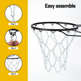 Heavy-Duty 12-Loop Steel Chain Basketball Net by Everfit - Rear View