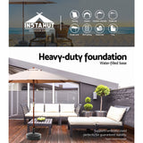 Instahut 51cm Outdoor Umbrella Base Round Stand Pod - Top-Down View