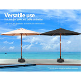 Instahut 51cm Outdoor Umbrella Base Round Stand Pod - Rear View