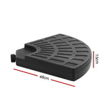 Instahut 48cm Outdoor Umbrella Base Stand 4 Plates Pod Cantilever - Front View
