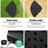 Instahut 48cm Outdoor Umbrella Base Stand 4 Plates Pod Cantilever - 45-Degree Angle