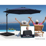 Instahut Outdoor Umbrella Base 50cm 4 Plates Stand Pod Cantilever - 45-Degree Angle