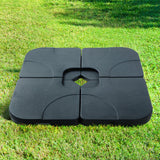 Instahut Outdoor Umbrella Base 50cm 4 Plates Stand Pod Cantilever - Close-Up Angle