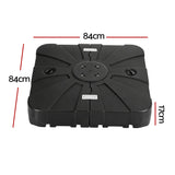 Instahut Outdoor Umbrella Base 2 Fillable 60kg Cantilever Umbrella Base with Wheels 84cm - Front View