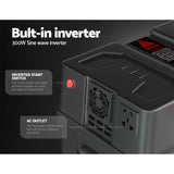 Giantz Battery Box 500W Inverter Deep Cycle Battery Portable Caravan Camping USB - Top-Down View