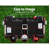 Giantz AGM Battery Box 12v Large Deep Cycle Box Portable Solar Caravan Camping - Rear View