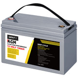 Giantz AGM Deep Cycle Battery 12V 100Ah Box Portable Solar Caravan Camping - Side View