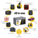 Giantz AGM Battery 12V 15Ah Deep Cycle Box Portable Solar Caravan Camping - Rear View