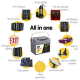 Giantz AGM Battery 12V 40Ah Deep Cycle Box Portable Solar Caravan Camping - Rear View