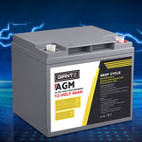 Giantz AGM Battery 12V 60Ah Deep Cycle Box Portable Solar Caravan Camping - Close-Up Angle