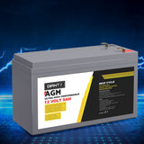 Giantz 12V 9Ah Portable AGM Deep Cycle Battery for Solar, Caravan & Camping Power Supply - Close-Up Angle