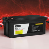 Giantz 12V 200Ah Lithium Battery LiFePO4 Deep Cycle Box Solar Caravan Camping - Close-Up Angle