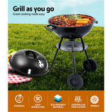 Grillz BBQ Grill Charcoal Smoker - Side View