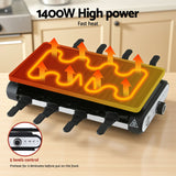 Grillz 1400W Electric BBQ Grill w/ 7 Cooking Pans - 45-Degree Angle