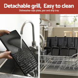 Grillz 1400W Electric BBQ Grill w/ 7 Cooking Pans - Rear View