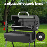 Grillz BBQ Grill Charcoal Electric Smoker Roaster - 45-Degree Angle