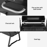 Grillz BBQ Grill Charcoal Electric Smoker Roaster - Rear View