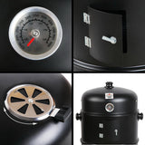 Grillz BBQ Grill 3-In-1 Charcoal Smoker - Close-Up Angle