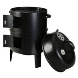 Grillz BBQ Grill 3-In-1 Charcoal Smoker - Low Angle