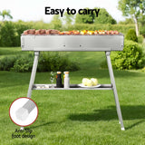Grillz BBQ Grill Charcoal Smoker Barbecue Portable - Rear View