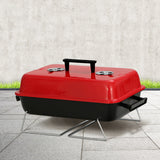 Grillz Charcoal BBQ Portable Grill Camping Barbecue Outdoor Cooking Smoker - Low Angle
