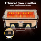 Grillz BBQ Grill Tabletop Charcoal Smoker - Top-Down View