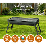 Grillz BBQ Grill Charcoal Smoker Foldable - Top-Down View