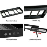 Grillz BBQ Grill Charcoal Smoker Foldable - Rear View