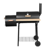 Grillz BBQ Grill 2-In-1 Offset Charcoal Smoker - Side View