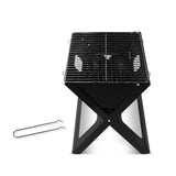 Grillz BBQ Grill Charcoal Smoker Foldable - Side View